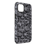 Skulls iPhone Case - Rubber Lined - iPhone 14 Plus (Personalized)