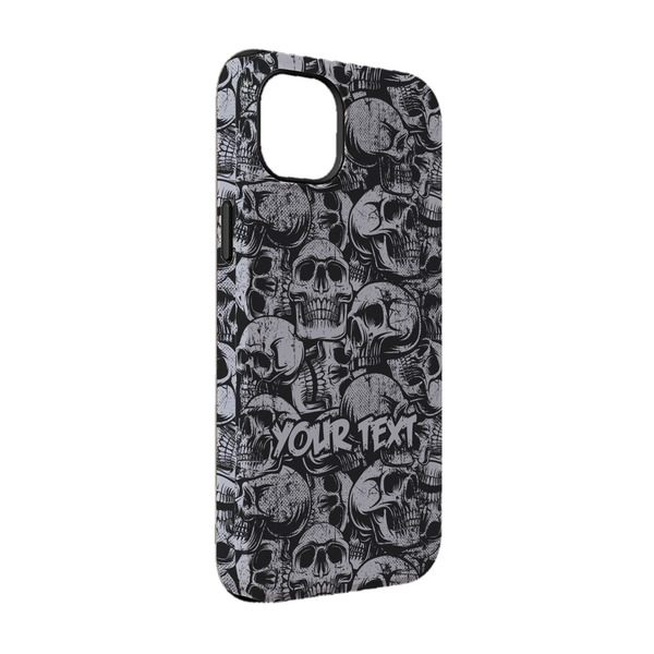 Custom Skulls iPhone Case - Rubber Lined - iPhone 14 Pro (Personalized)