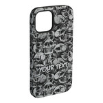 Skulls iPhone Case - Rubber Lined - iPhone 15 Plus (Personalized)