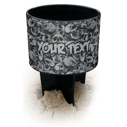 Skulls Black Beach Spiker Drink Holder (Personalized)