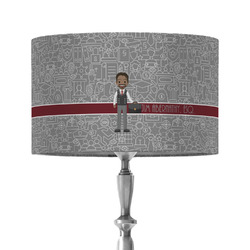 Lawyer / Attorney Avatar 12" Drum Lamp Shade - Fabric (Personalized)