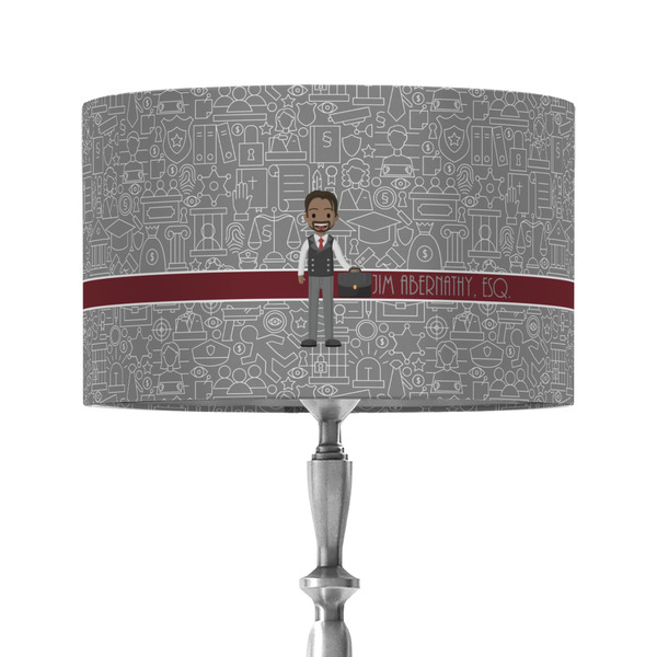 Custom Lawyer / Attorney Avatar 12" Drum Lamp Shade - Fabric (Personalized)