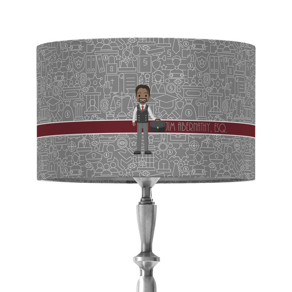 Lawyer / Attorney Avatar 12" Drum Lampshade - ON STAND (Fabric)