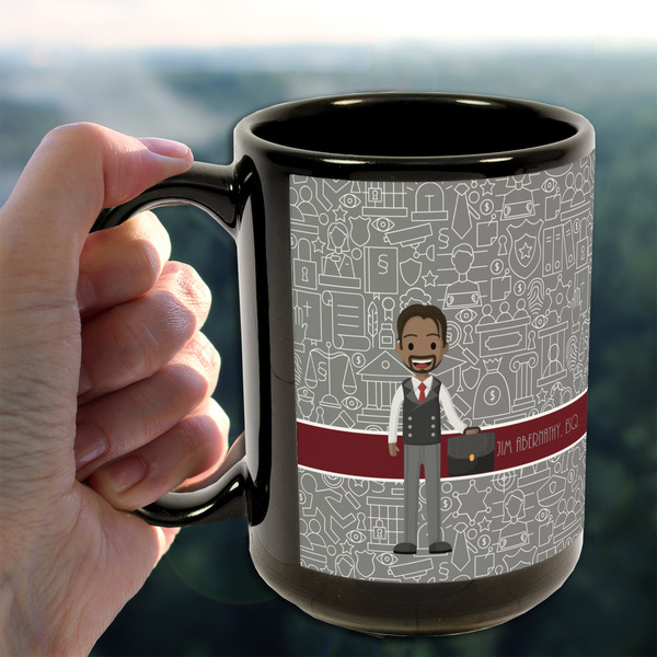 Lawyer / Attorney Avatar 15oz. Black Mug - LIFESTYLE