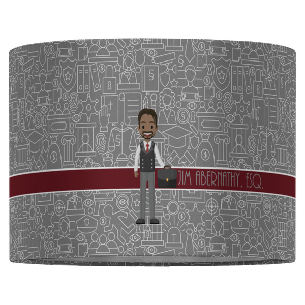 Lawyer / Attorney Avatar 16" Drum Lampshade - FRONT (Fabric)
