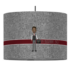 Lawyer / Attorney Avatar 16" Drum Pendant Lamp - Fabric (Personalized)