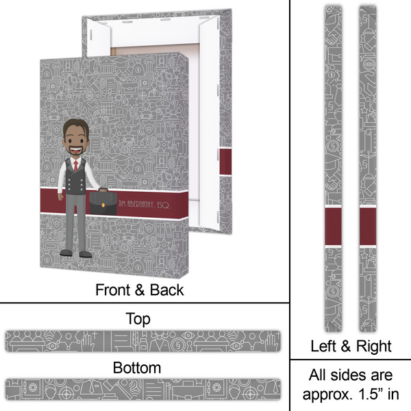 Lawyer / Attorney Avatar 20x30 - Canvas Print - Approval