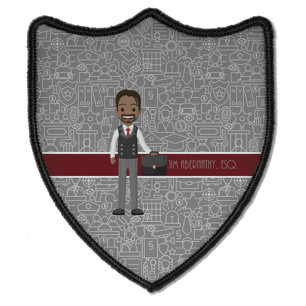 Custom Lawyer / Attorney Avatar Iron On Shield Patch B w/ Name or Text