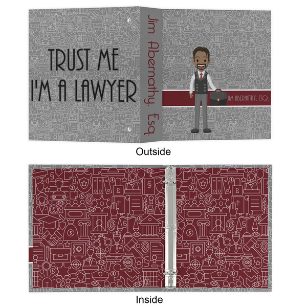 Lawyer / Attorney Avatar 3 Ring Binders - Full Wrap - 1" - APPROVAL