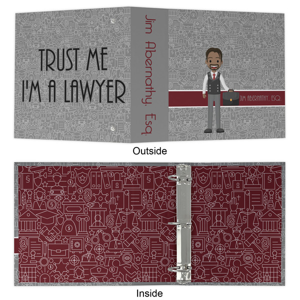 Lawyer / Attorney Avatar 3 Ring Binders - Full Wrap - 2" - APPROVAL