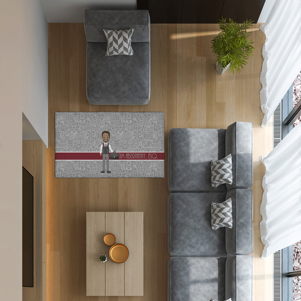 Lawyer / Attorney Avatar 3'x5' Indoor Area Rugs - IN CONTEXT