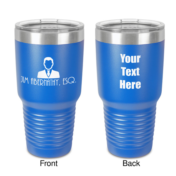 Custom Lawyer / Attorney Avatar 30 oz Stainless Steel Tumbler - Royal Blue - Double-Sided (Personalized)