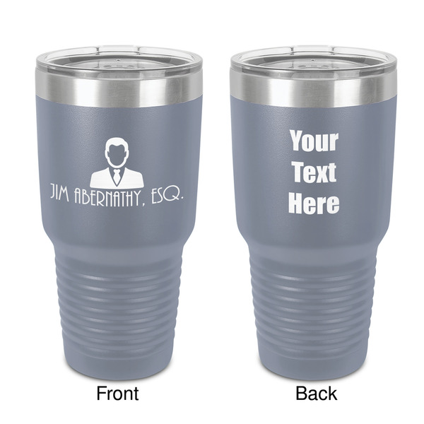 Custom Lawyer / Attorney Avatar 30 oz Stainless Steel Tumbler - Grey - Double-Sided (Personalized)