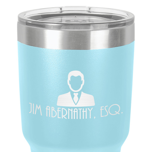 Lawyer / Attorney Avatar 30 oz Stainless Steel Ringneck Tumbler - Teal - Close Up