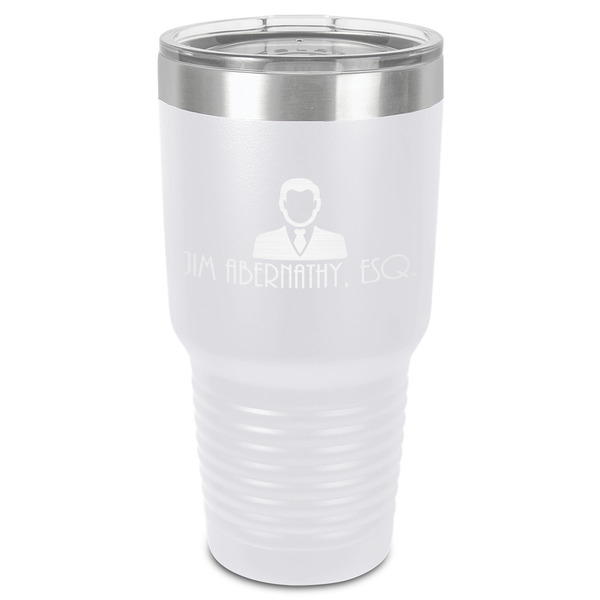 Custom Lawyer / Attorney Avatar 30 oz Stainless Steel Tumbler - White - Single-Sided (Personalized)