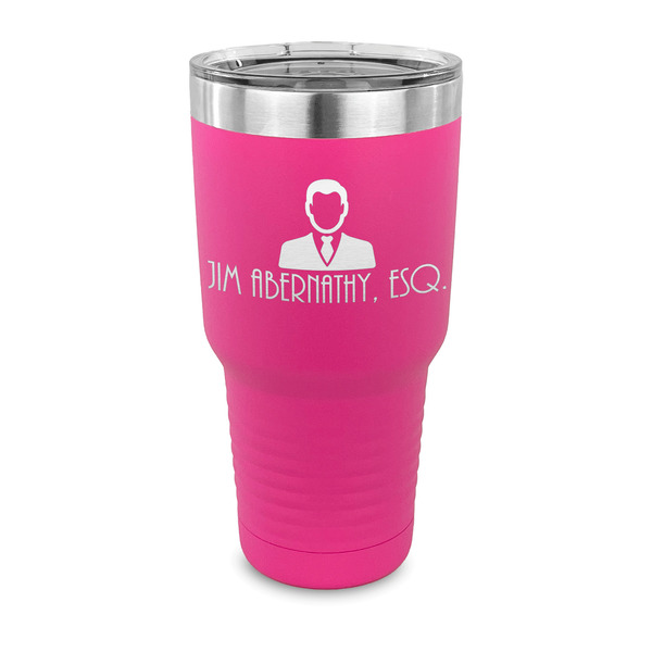 Lawyer / Attorney Avatar 30 oz Stainless Steel Ringneck Tumblers - Pink - FRONT