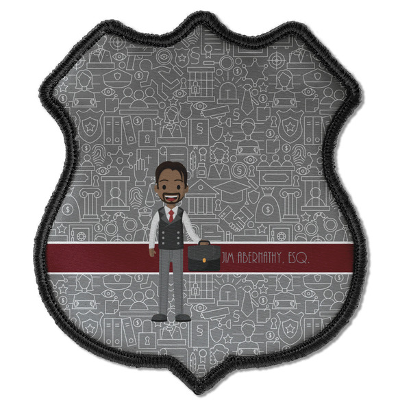 Custom Lawyer / Attorney Avatar Iron On Shield Patch C w/ Name or Text