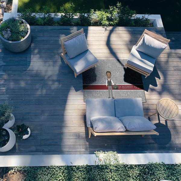 Lawyer / Attorney Avatar 4'x6' Patio Rug - In context