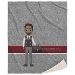 Lawyer / Attorney Avatar Sherpa Throw Blanket (Personalized)