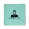 Lawyer / Attorney Avatar 6" x 6" Teal Leatherette Snap Up Tray - APPROVAL