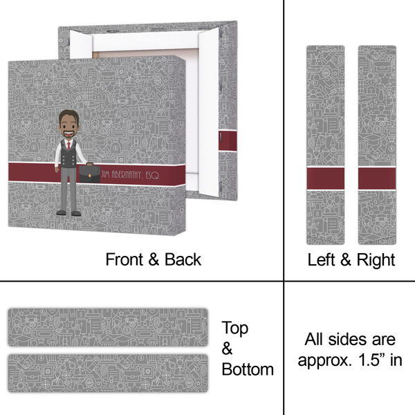 Lawyer / Attorney Avatar 8x8 - Canvas Print - Approval