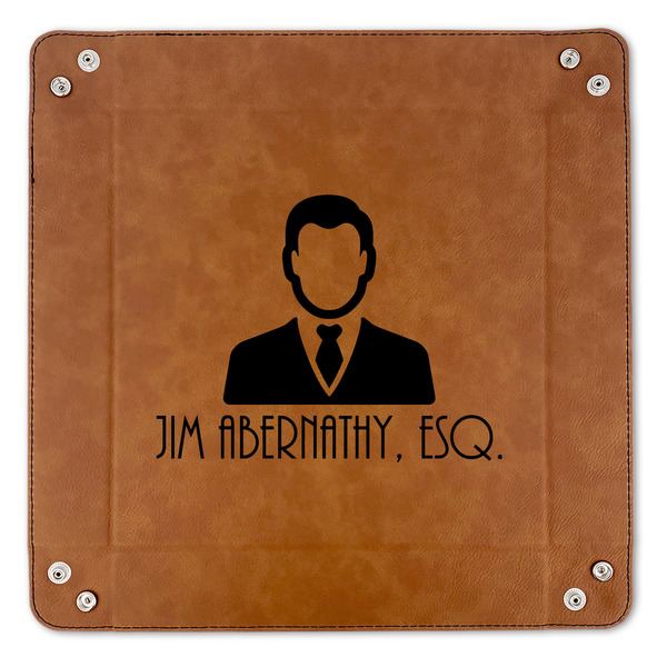 Lawyer / Attorney Avatar 9" x 9" Leatherette Snap Up Tray - APPROVAL (FLAT)