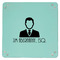 Lawyer / Attorney Avatar 9" x 9" Teal Leatherette Snap Up Tray - APPROVAL