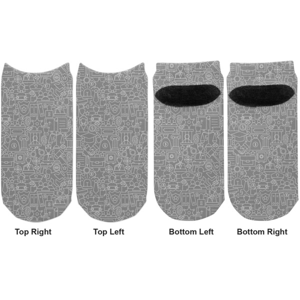 Lawyer / Attorney Avatar Adult Ankle Socks - Double Pair - Front and Back - Apvl