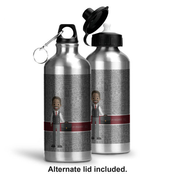 Lawyer / Attorney Avatar Aluminum Water Bottle - Alternate lid options