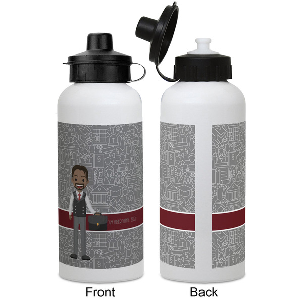 Lawyer / Attorney Avatar Aluminum Water Bottle - White APPROVAL