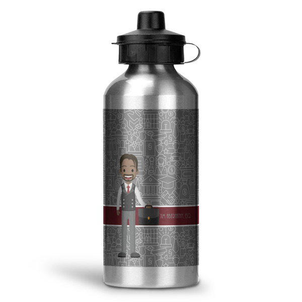 Custom Lawyer / Attorney Avatar Water Bottle - Aluminum - 20 oz (Personalized)