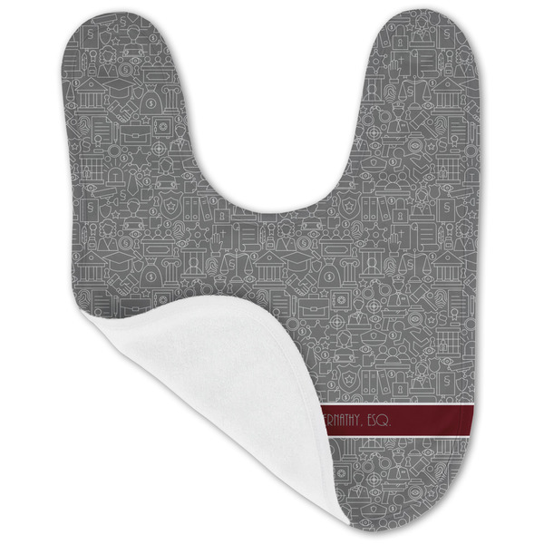 Lawyer / Attorney Avatar Baby Bib - AFT folded