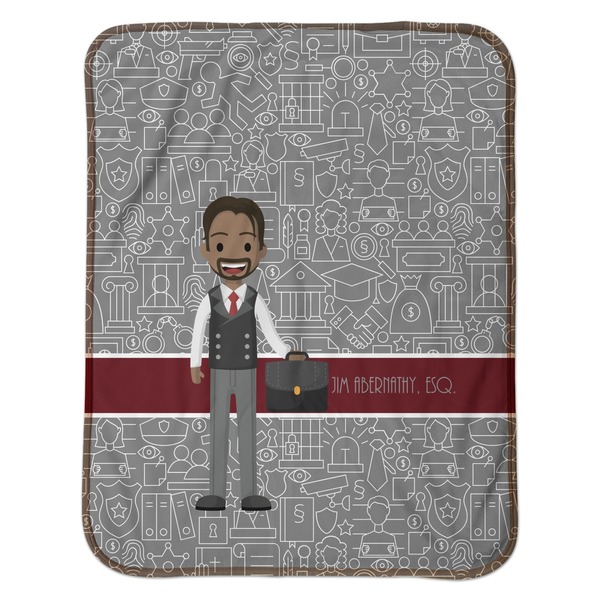 Lawyer / Attorney Avatar Baby Sherpa Blanket - Flat