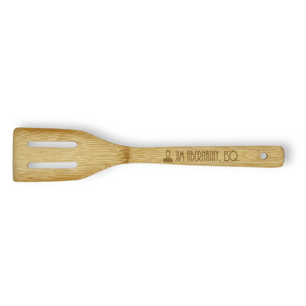 Custom Lawyer / Attorney Avatar Bamboo Slotted Spatula - Double Sided (Personalized)