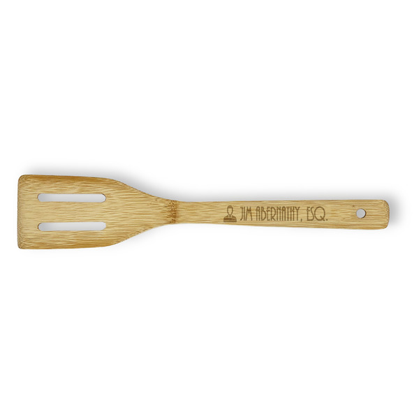 Custom Lawyer / Attorney Avatar Bamboo Slotted Spatula - Single Sided (Personalized)