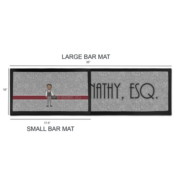 Lawyer / Attorney Avatar Bar Mats - Sizing Chart