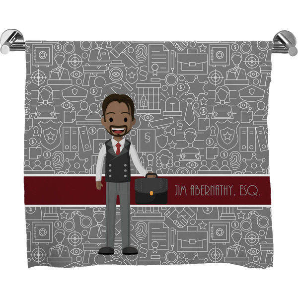 Custom Lawyer / Attorney Avatar Bath Towel (Personalized)