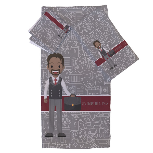Custom Lawyer / Attorney Avatar Bath Towel Set - 3 Pcs (Personalized)