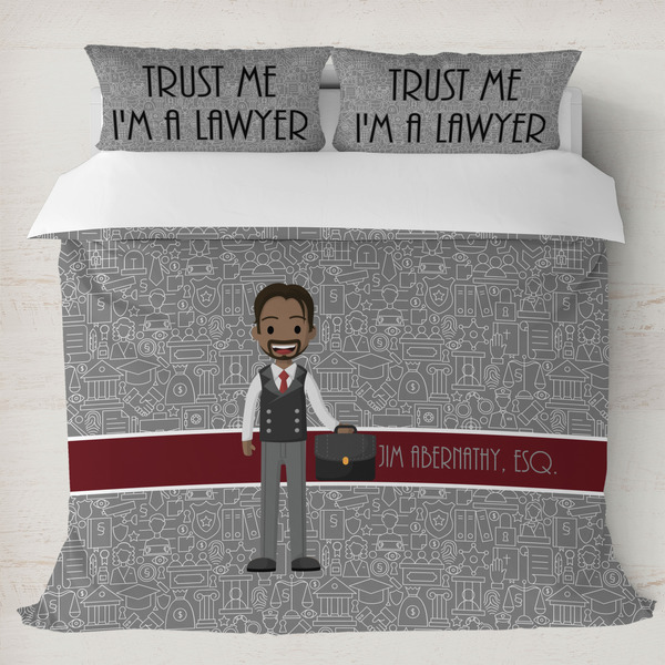 Custom Lawyer / Attorney Avatar Duvet Cover Set - King (Personalized)