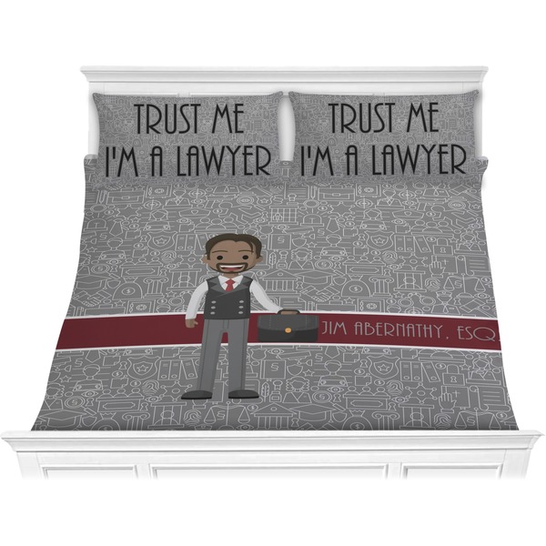Custom Lawyer / Attorney Avatar Comforter Set - King (Personalized)