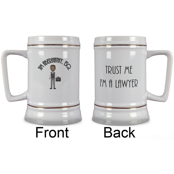 Lawyer / Attorney Avatar Beer Stein - Approval