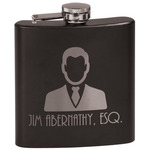 Lawyer / Attorney Avatar Black Flask Set (Personalized)