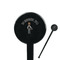 Lawyer / Attorney Avatar 7" Round Plastic Stir Sticks - Black - Single Sided (Personalized)