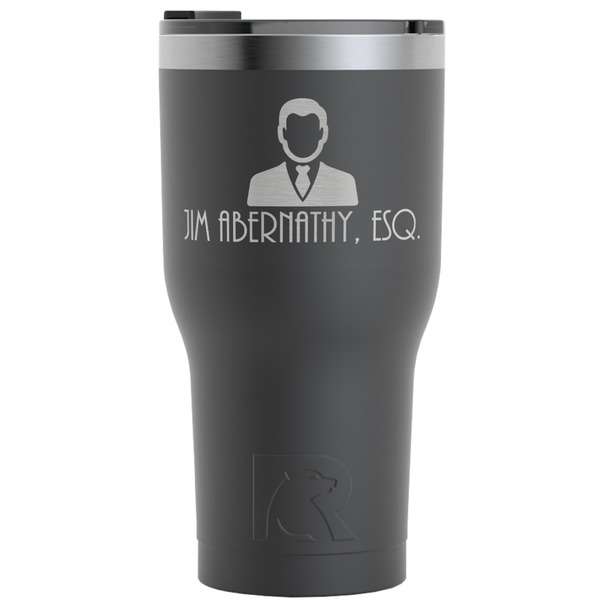 Custom Lawyer / Attorney Avatar RTIC Tumbler - Black - Engraved Front (Personalized)