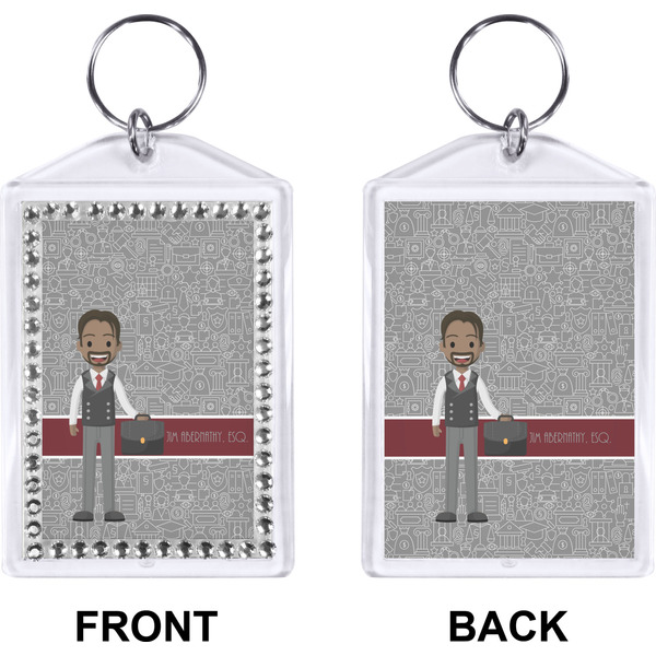 Lawyer / Attorney Avatar Bling Keychain (Front + Back)
