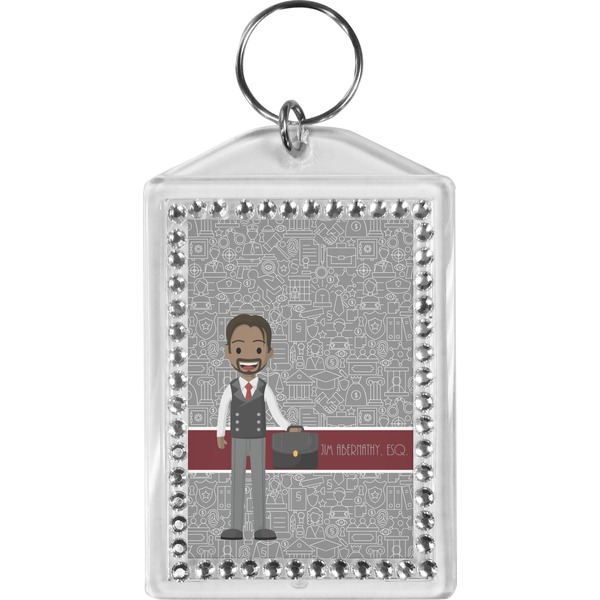 Custom Lawyer / Attorney Avatar Bling Keychain (Personalized)
