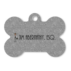 Lawyer / Attorney Avatar Bone Shaped Dog ID Tag (Personalized)