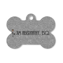 Lawyer / Attorney Avatar Bone Shaped Dog ID Tag - Small (Personalized)