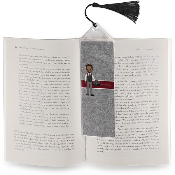 Lawyer / Attorney Avatar Bookmark with tassel - In book