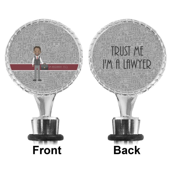 Lawyer / Attorney Avatar Bottle Stopper - Front and Back